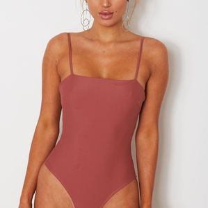 White Fox Boutique Eden Bodysuit Dusty Rose